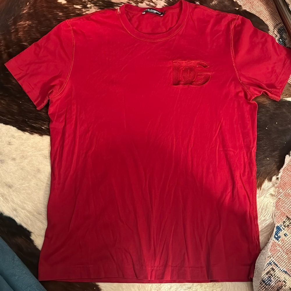 DOLCE & GABBANA Logo Cotton T-shirt In Brilliant Red